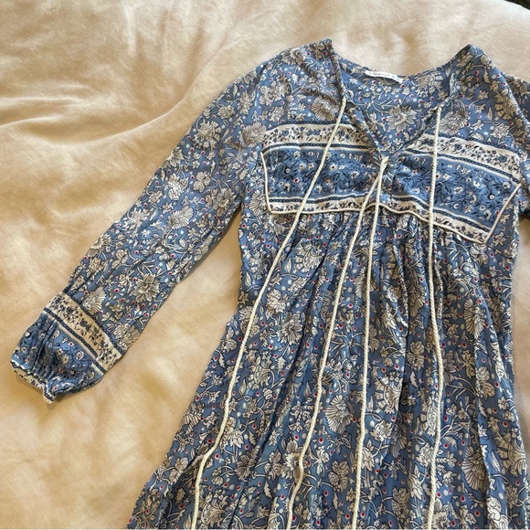 Blue and white flowy dress or mumu - Picture 10 of 10